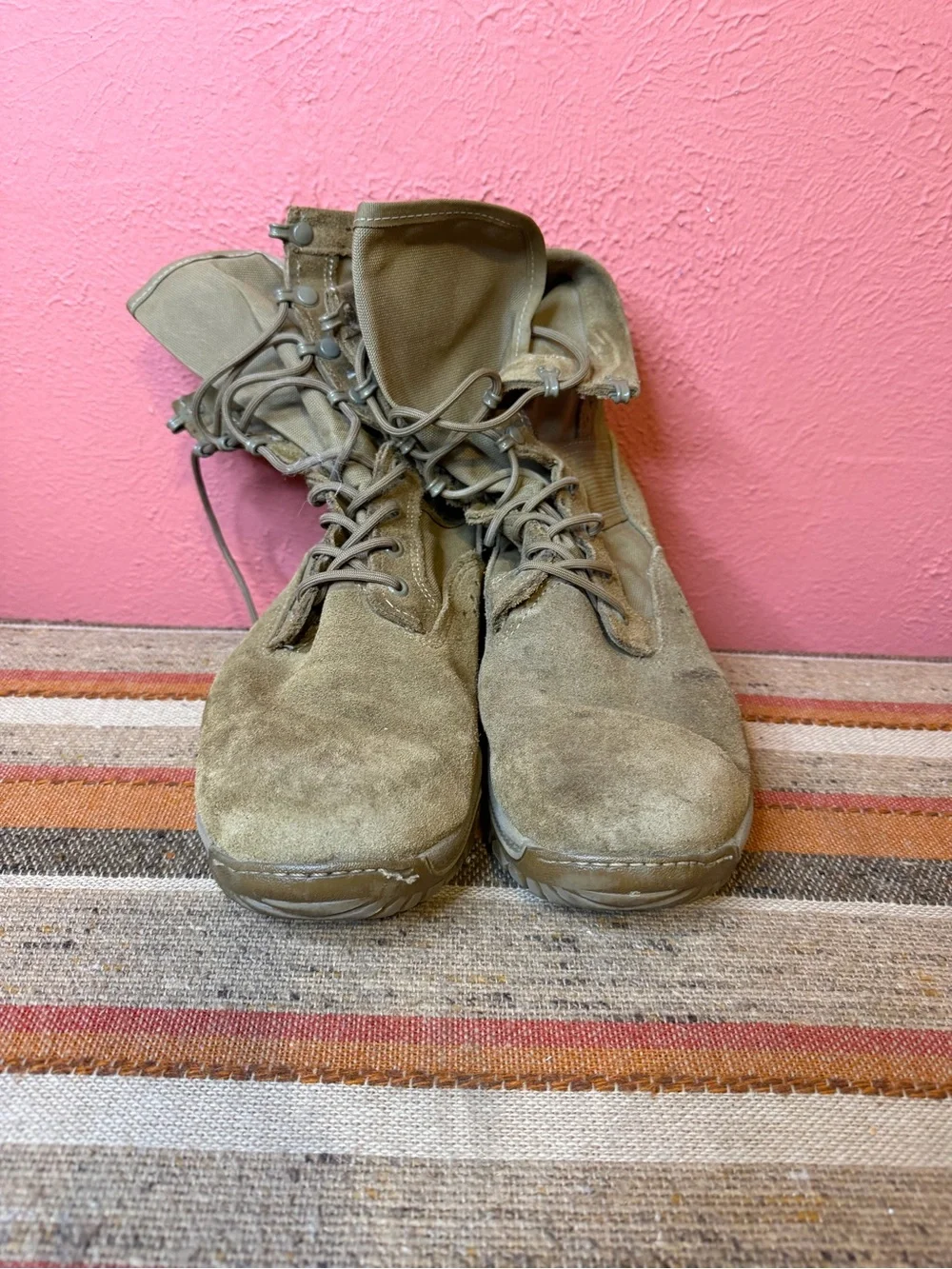 Belleville C320 Made in USA Combat Boots Tan Coyote Vibram Soles Mens 10.5 Wide